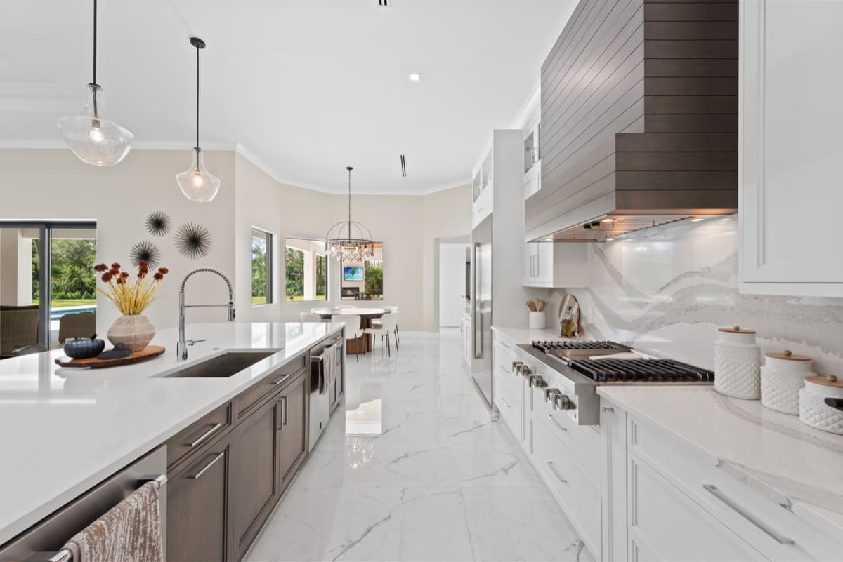 Chef's kitchen with premium finishes