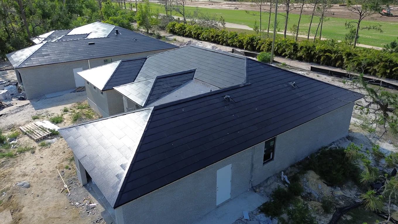 Tesla Solar Roof installation in progress